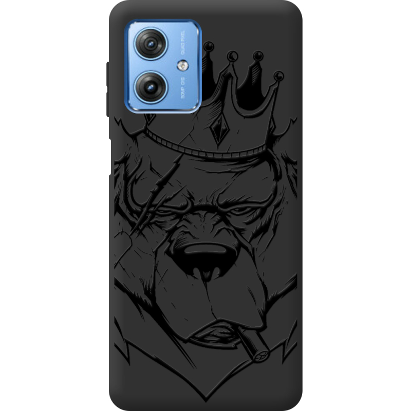 Черный чехол BoxFace Motorola G54 Power Bear King