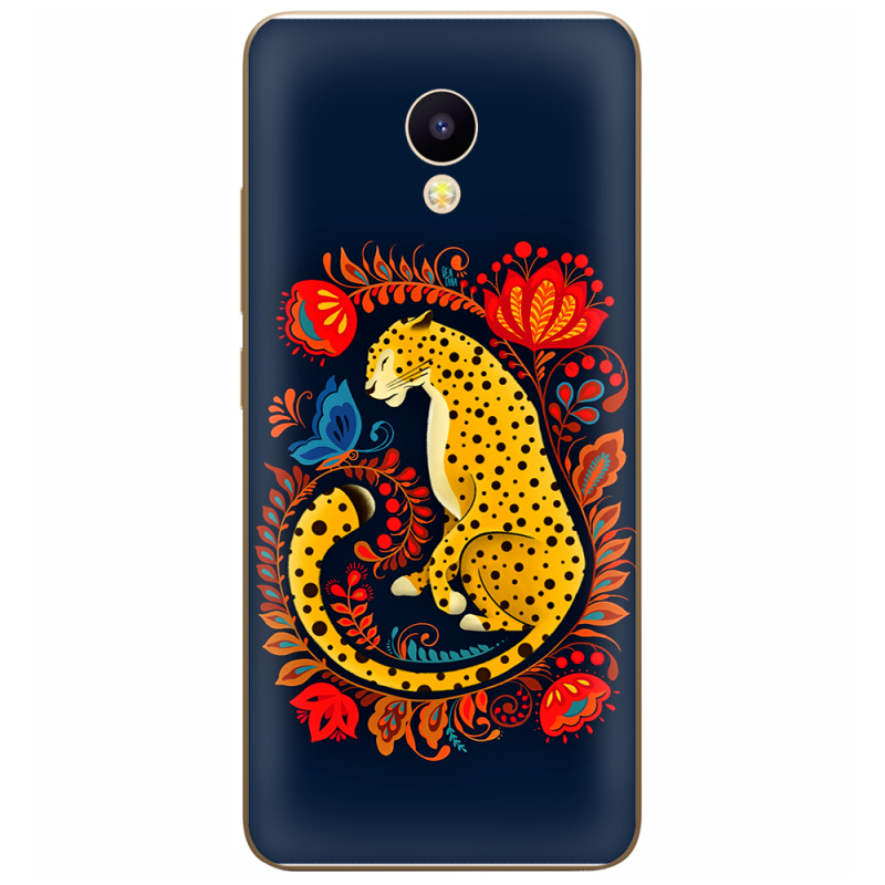 Чехол Uprint Meizu M5C Petrykivka Leopard