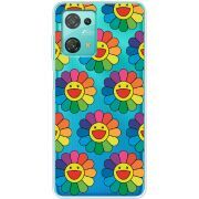 Прозрачный чехол BoxFace Blackview Oscal C30 Hippie Flowers