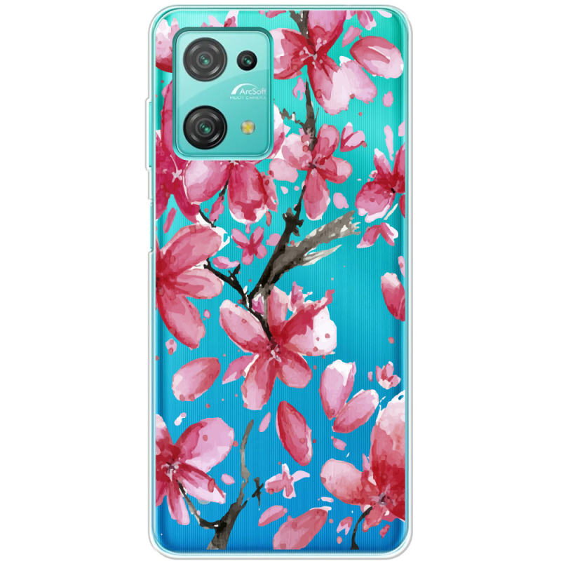 Прозрачный чехол BoxFace Blackview Oscal C30 Pink Magnolia