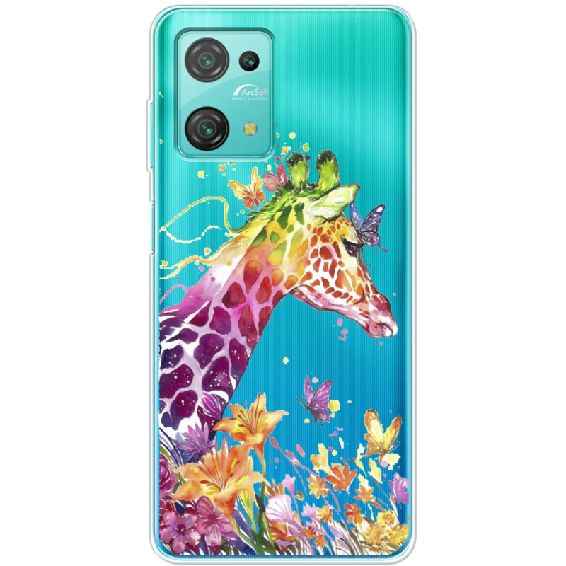 Прозрачный чехол BoxFace Blackview Oscal C30 Colorful Giraffe