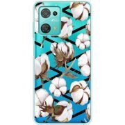 Прозрачный чехол BoxFace Blackview Oscal C30 Cotton flowers