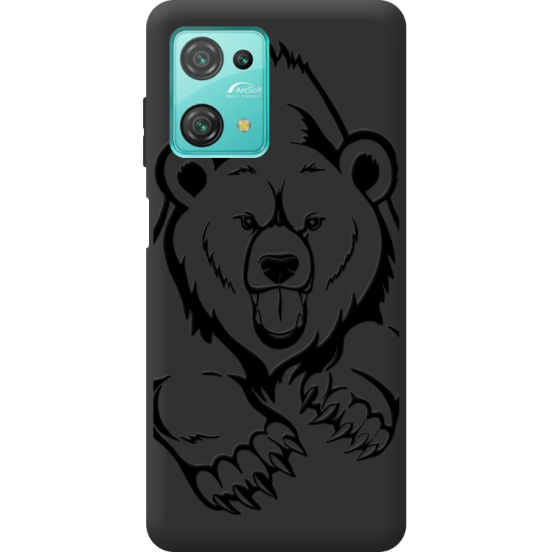 Черный чехол BoxFace Blackview Oscal C30 Grizzly Bear