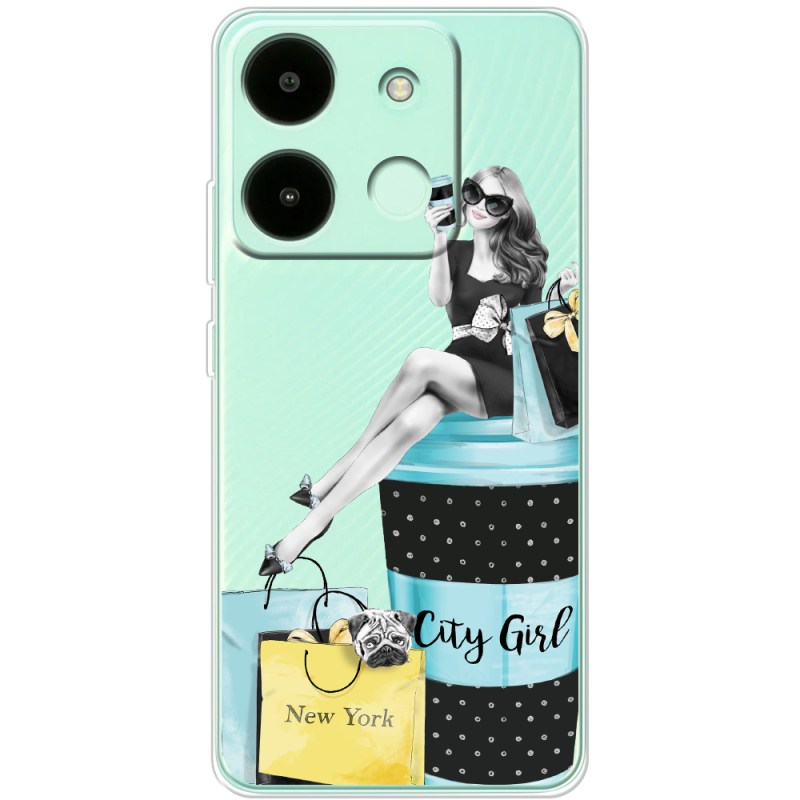 Прозрачный чехол BoxFace Infinix Smart 7 HD City Girl