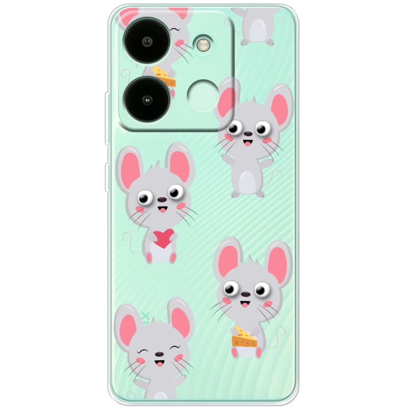 Прозрачный чехол BoxFace Infinix Smart 7 HD с 3D-глазками Mouse