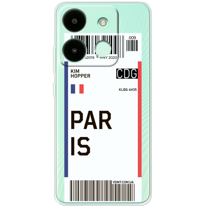 Прозрачный чехол BoxFace Infinix Smart 7 HD Ticket Paris