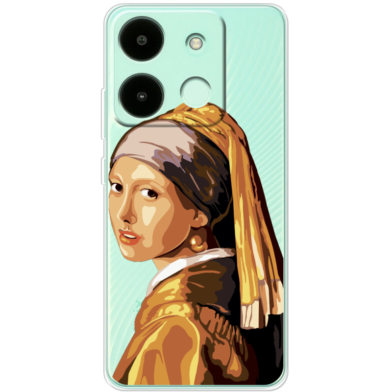 Прозрачный чехол BoxFace Infinix Smart 7 HD Девушка с жемчужной серёжкой