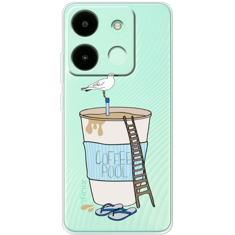 Прозрачный чехол BoxFace Infinix Smart 7 HD Segull in Cofee Pool