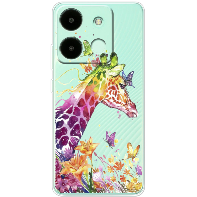 Прозрачный чехол BoxFace Infinix Smart 7 HD Colorful Giraffe