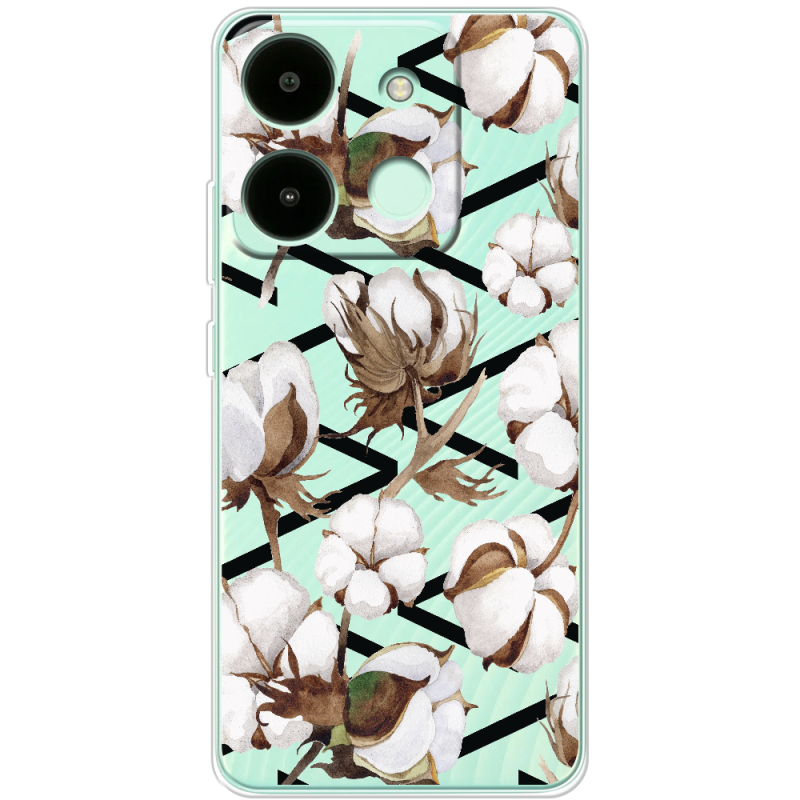 Прозрачный чехол BoxFace Infinix Smart 7 HD Cotton flowers