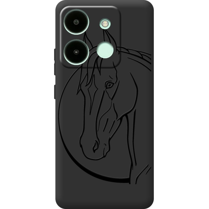 Черный чехол BoxFace Infinix Smart 7 HD Horse