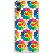 Прозрачный чехол BoxFace Samsung Galaxy A05 (A055) Hippie Flowers