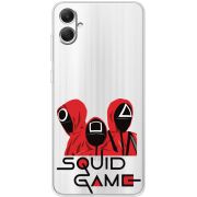 Прозрачный чехол BoxFace Samsung Galaxy A05 (A055) siquid game люди в красном