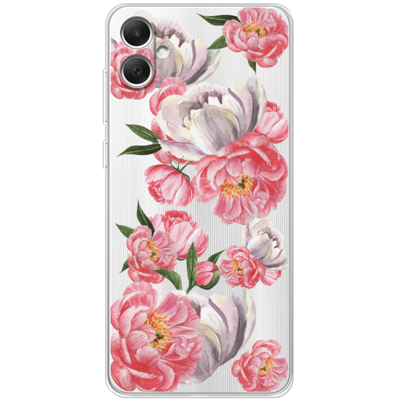 Прозрачный чехол BoxFace Samsung Galaxy A05 (A055) Peony Watercolor Style