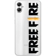 Прозрачный чехол BoxFace Samsung Galaxy A05 (A055) Free Fire Black Logo