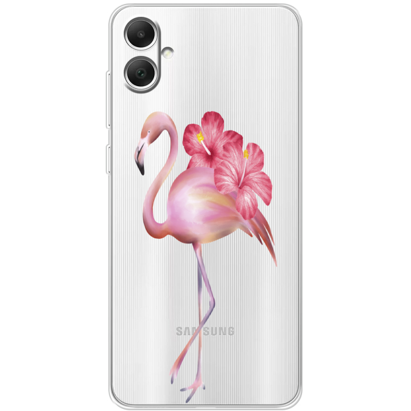 Прозрачный чехол BoxFace Samsung Galaxy A05 (A055) Floral Flamingo