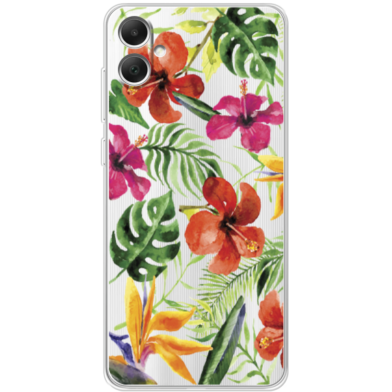 Прозрачный чехол BoxFace Samsung Galaxy A05 (A055) Tropical Flowers