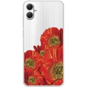 Прозрачный чехол BoxFace Samsung Galaxy A05 (A055) Red Poppies