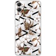 Прозрачный чехол BoxFace Samsung Galaxy A05 (A055) Cotton flowers