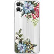 Прозрачный чехол BoxFace Samsung Galaxy A05 (A055) Floral