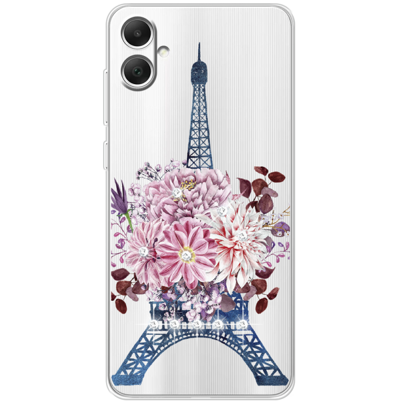 Чехол со стразами Samsung Galaxy A05 (A055) Eiffel Tower