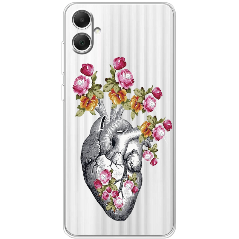 Чехол со стразами Samsung Galaxy A05 (A055) Heart