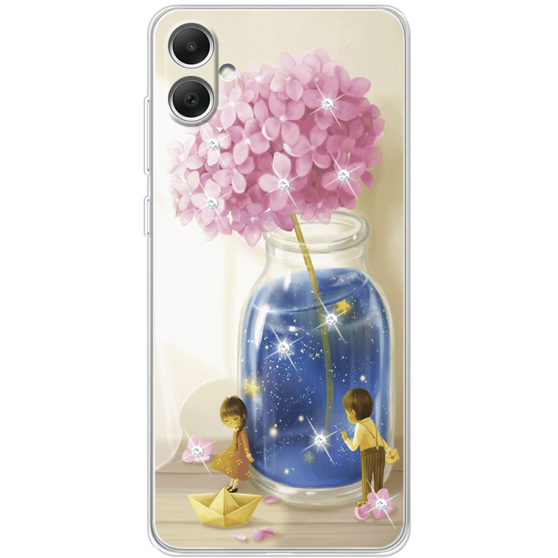 Чехол со стразами Samsung Galaxy A05 (A055) Little Boy and Girl