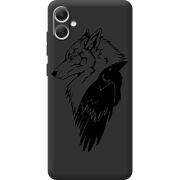 Черный чехол BoxFace Samsung Galaxy A05 (A055) Wolf and Raven