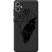 Черный чехол BoxFace Samsung Galaxy A05 (A055) Wolf and Raven