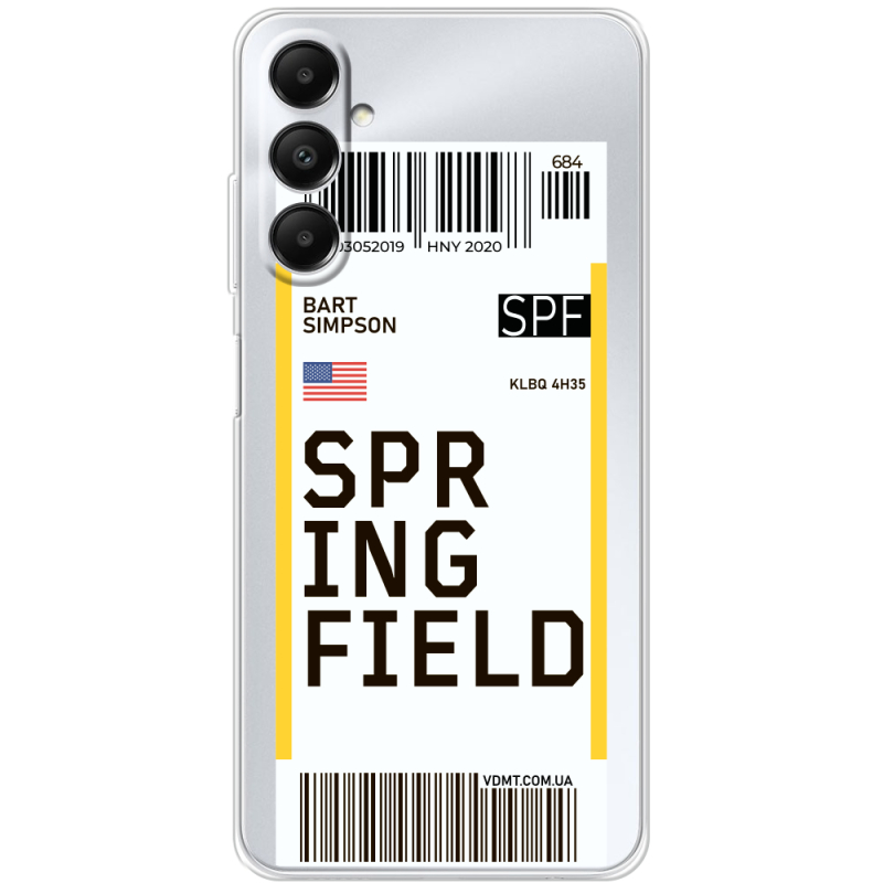 Прозрачный чехол BoxFace Samsung Galaxy A05s (A057) Ticket Springfield
