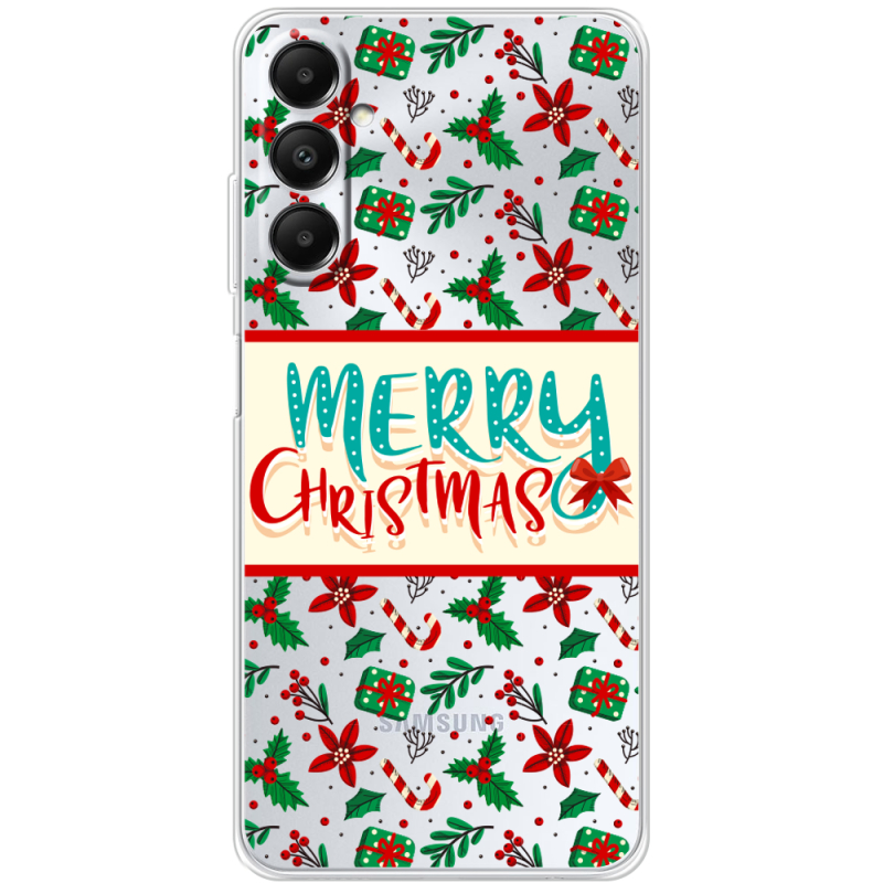 Прозрачный чехол BoxFace Samsung Galaxy A05s (A057) Vintage Christmas Pattern