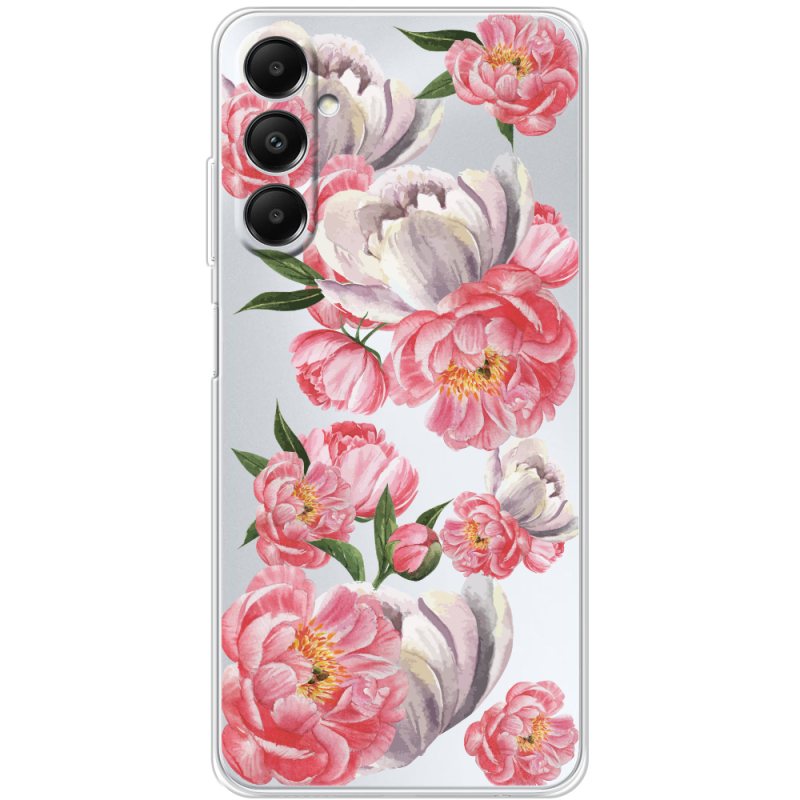 Прозрачный чехол BoxFace Samsung Galaxy A05s (A057) Peony Watercolor Style