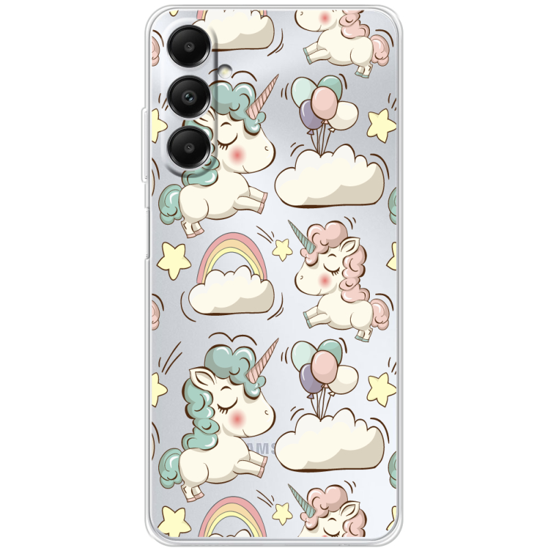 Прозрачный чехол BoxFace Samsung Galaxy A05s (A057) Unicorns