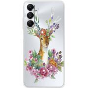 Чехол со стразами BoxFace Samsung Galaxy A05s (A057) Deer with flowers