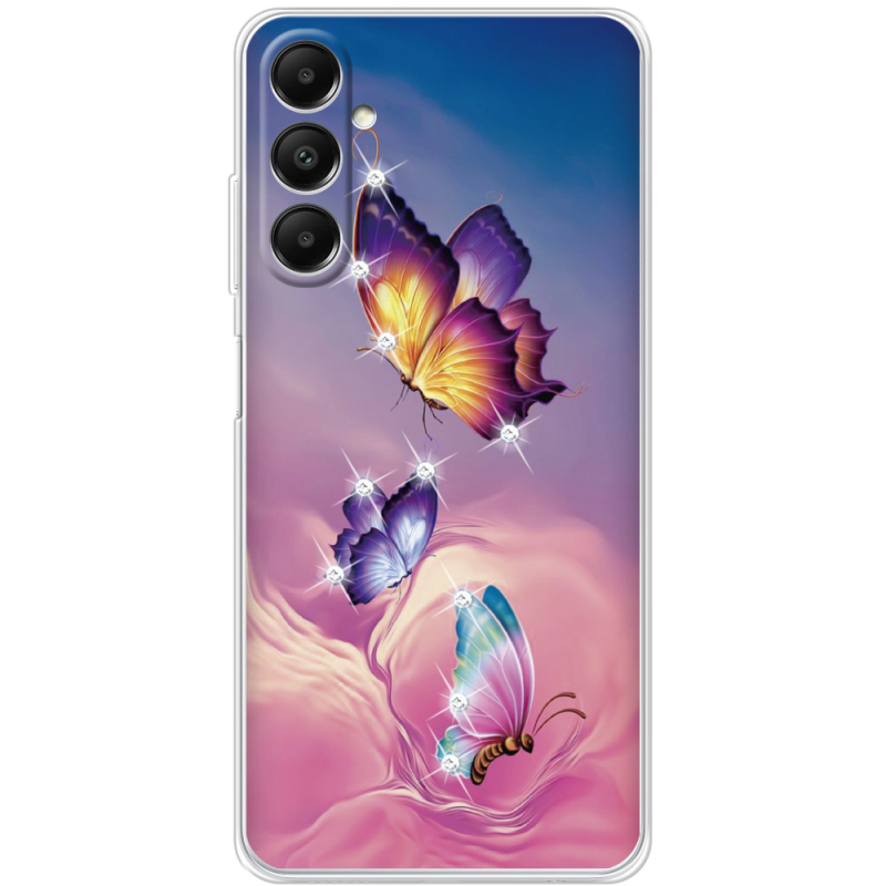 Чехол со стразами BoxFace Samsung Galaxy A05s (A057) Butterflies