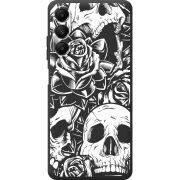 Черный чехол BoxFace Samsung Galaxy A05s (A057) Skull and Roses