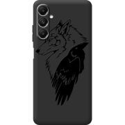 Черный чехол BoxFace Samsung Galaxy A05s (A057) Wolf and Raven