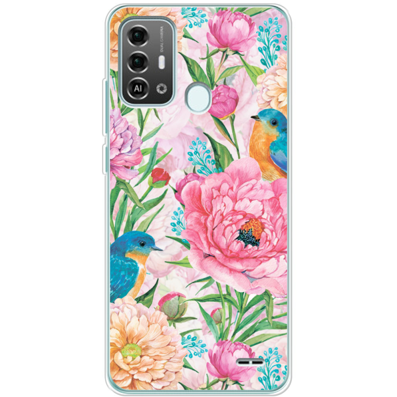 Чехол BoxFace ZTE Blade A53 Pro Birds in Flowers