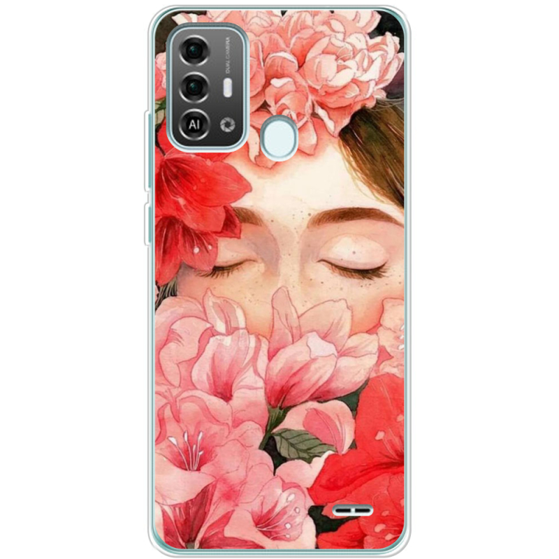 Чехол BoxFace ZTE Blade A53 Pro Girl in Flowers