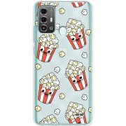 Прозрачный чехол BoxFace ZTE Blade A53 Pro с 3D-глазками Popcorn