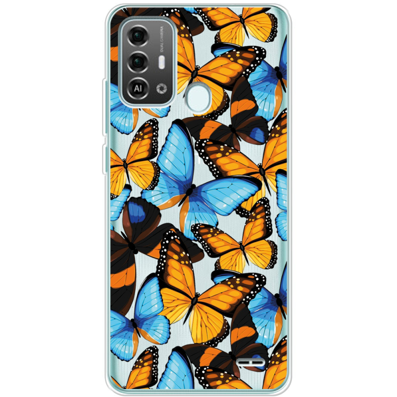 Прозрачный чехол BoxFace ZTE Blade A53 Pro Butterfly Morpho