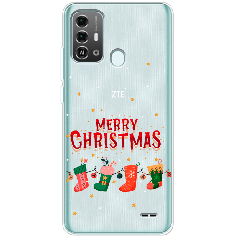 Прозрачный чехол BoxFace ZTE Blade A53 Pro Merry Christmas