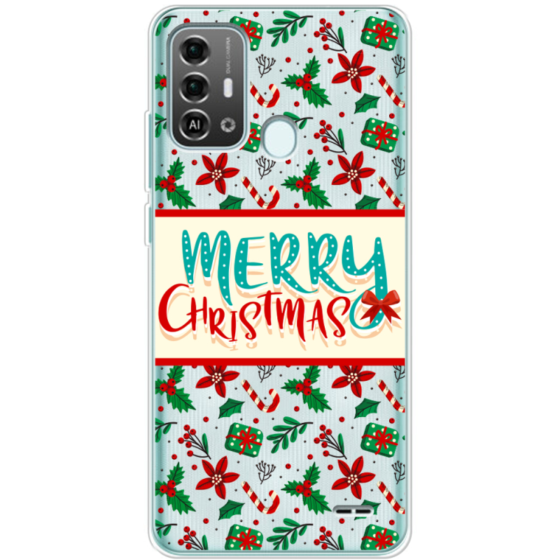 Прозрачный чехол BoxFace ZTE Blade A53 Pro Vintage Christmas Pattern