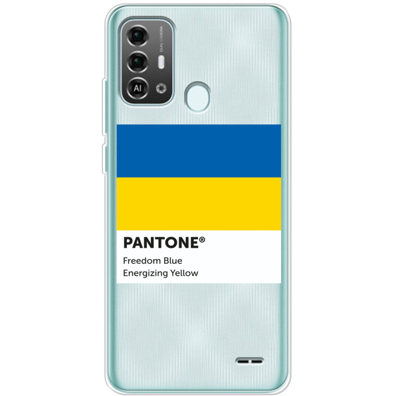 Прозрачный чехол BoxFace ZTE Blade A53 Pro Pantone вільний синій