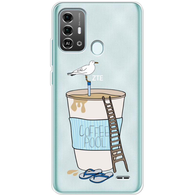 Прозрачный чехол BoxFace ZTE Blade A53 Pro Segull in Cofee Pool
