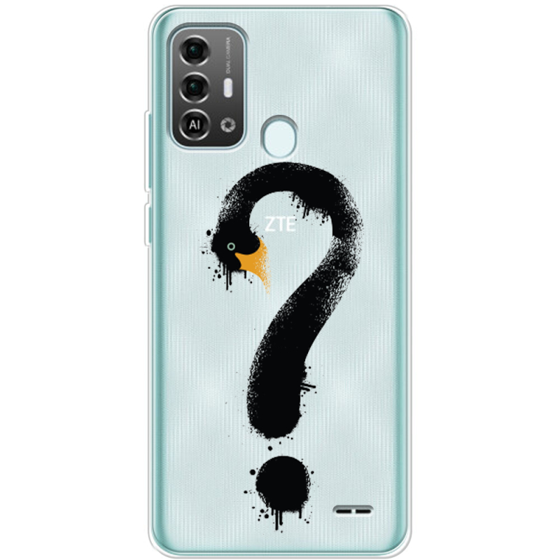 Прозрачный чехол BoxFace ZTE Blade A53 Pro Swan question