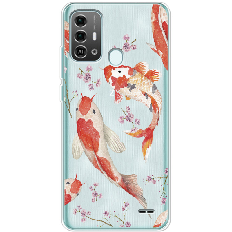 Прозрачный чехол BoxFace ZTE Blade A53 Pro Japanese Koi Fish