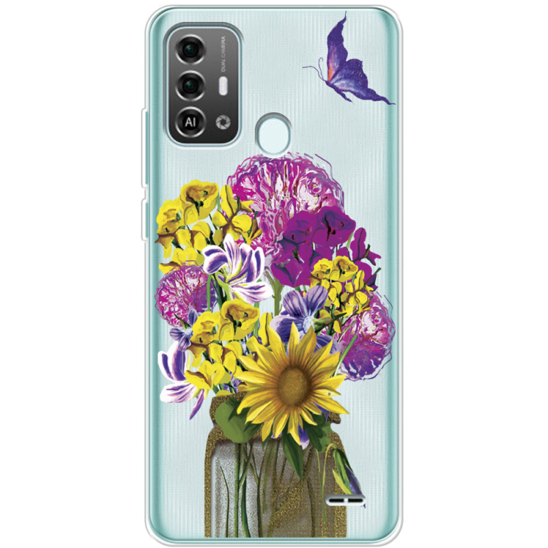 Прозрачный чехол BoxFace ZTE Blade A53 Pro My Bouquet