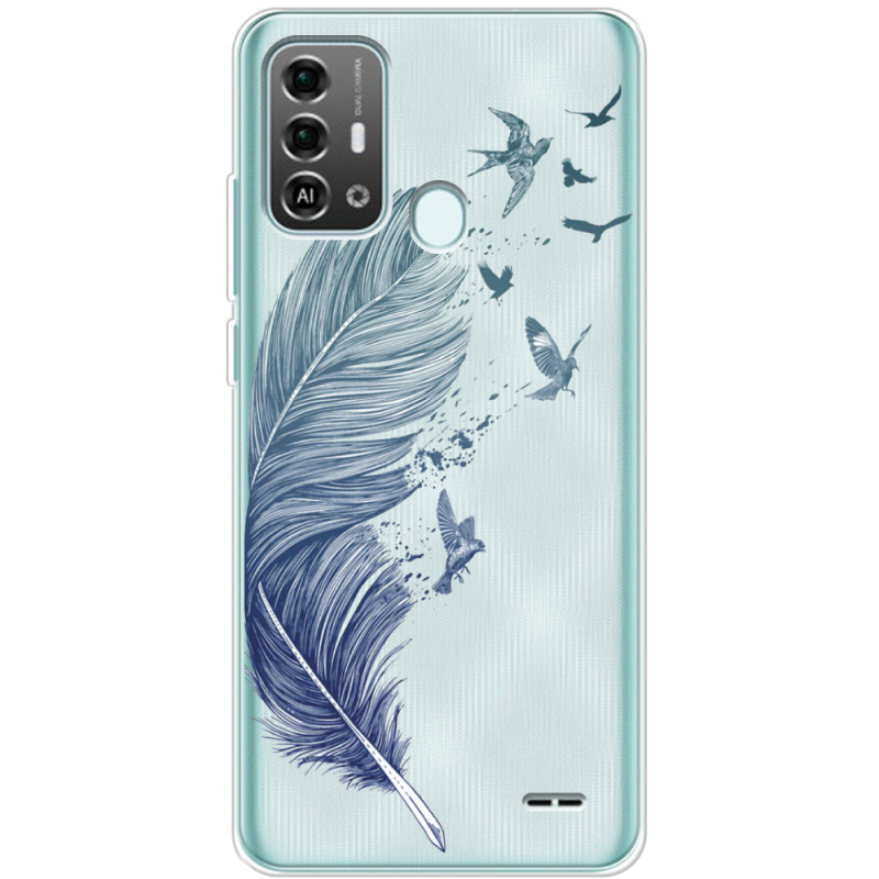 Прозрачный чехол BoxFace ZTE Blade A53 Pro Feather