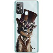 Прозрачный чехол BoxFace ZTE Blade A53 Pro Steampunk Cat